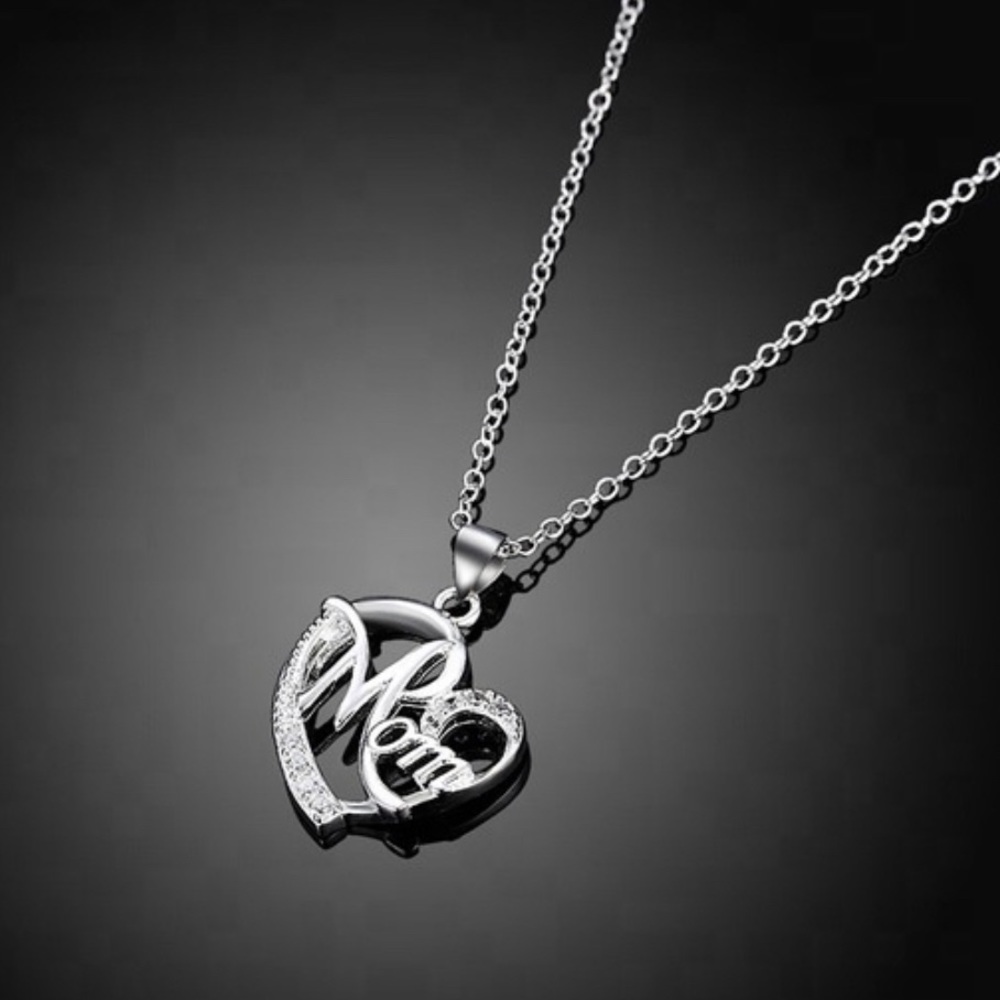 ✨Sparkling “Mom” Necklace✨ - Picture 2 of 5